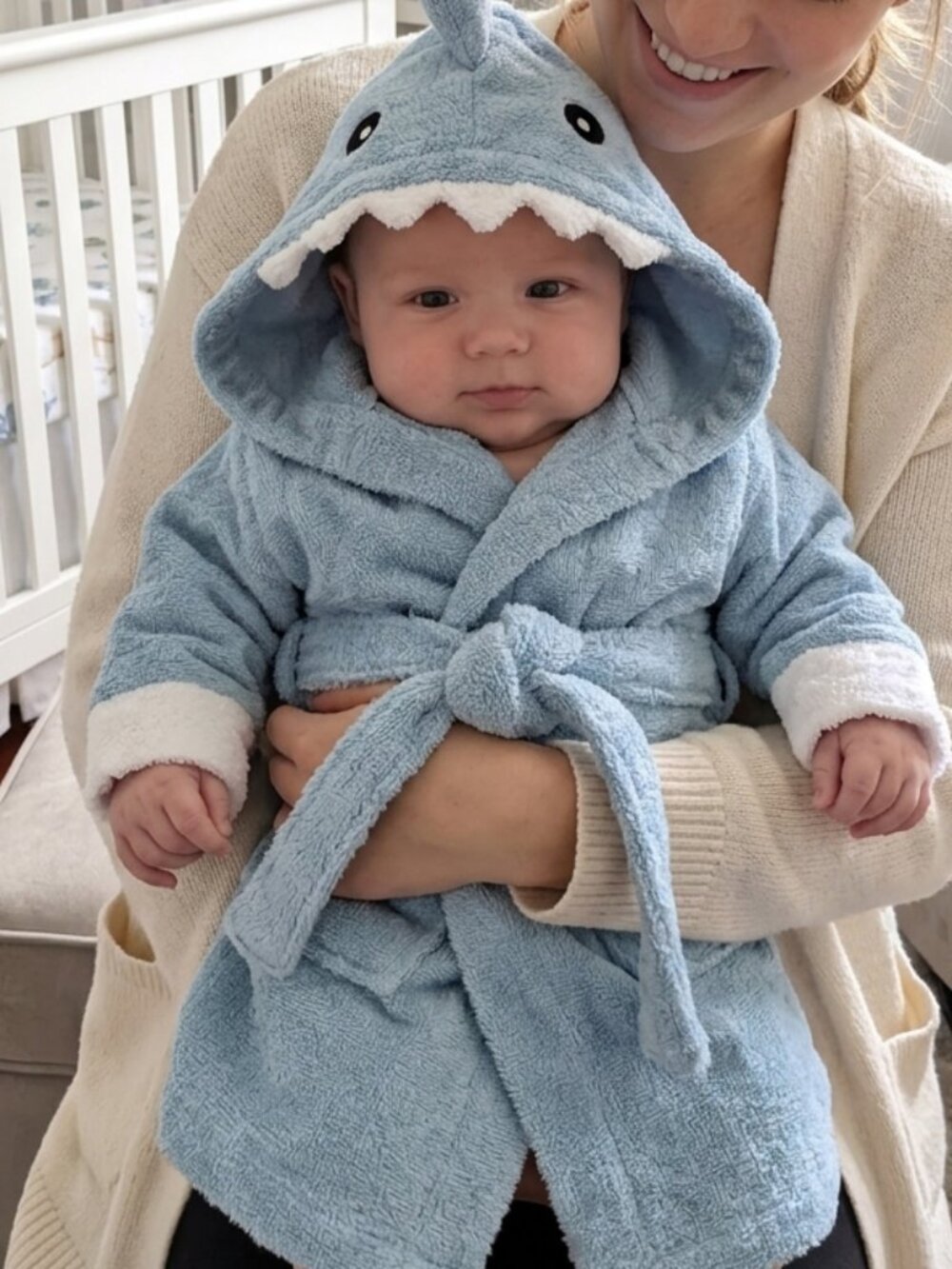 Baby Aspen Shark Robe 0-9 months Baby Aspen "Let the Fin Begin" Blue Shark Robe